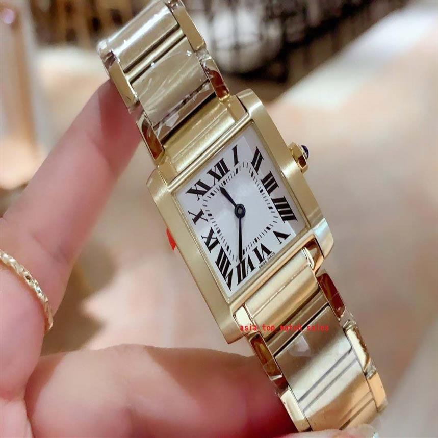 Topselling classic 3 styles 18K Gold woman Wristwatches Sapphire glass 20mmx25mm 25mmx30mm border VK Quartz Movement High Quality 249n
