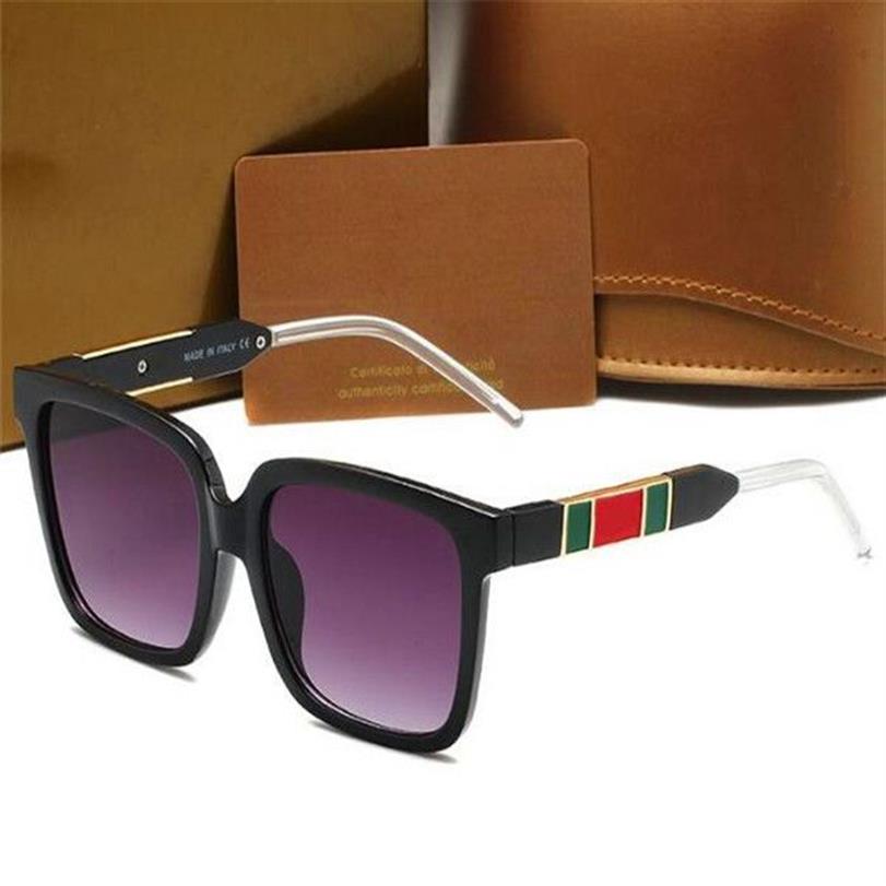2022 أزياء النظارات الشمسية للرجال Occhiali da sole Womens Sun Glasses Square Eyeglass Anti UV UV400 Retro Style Sunglass Bradient Color 216n