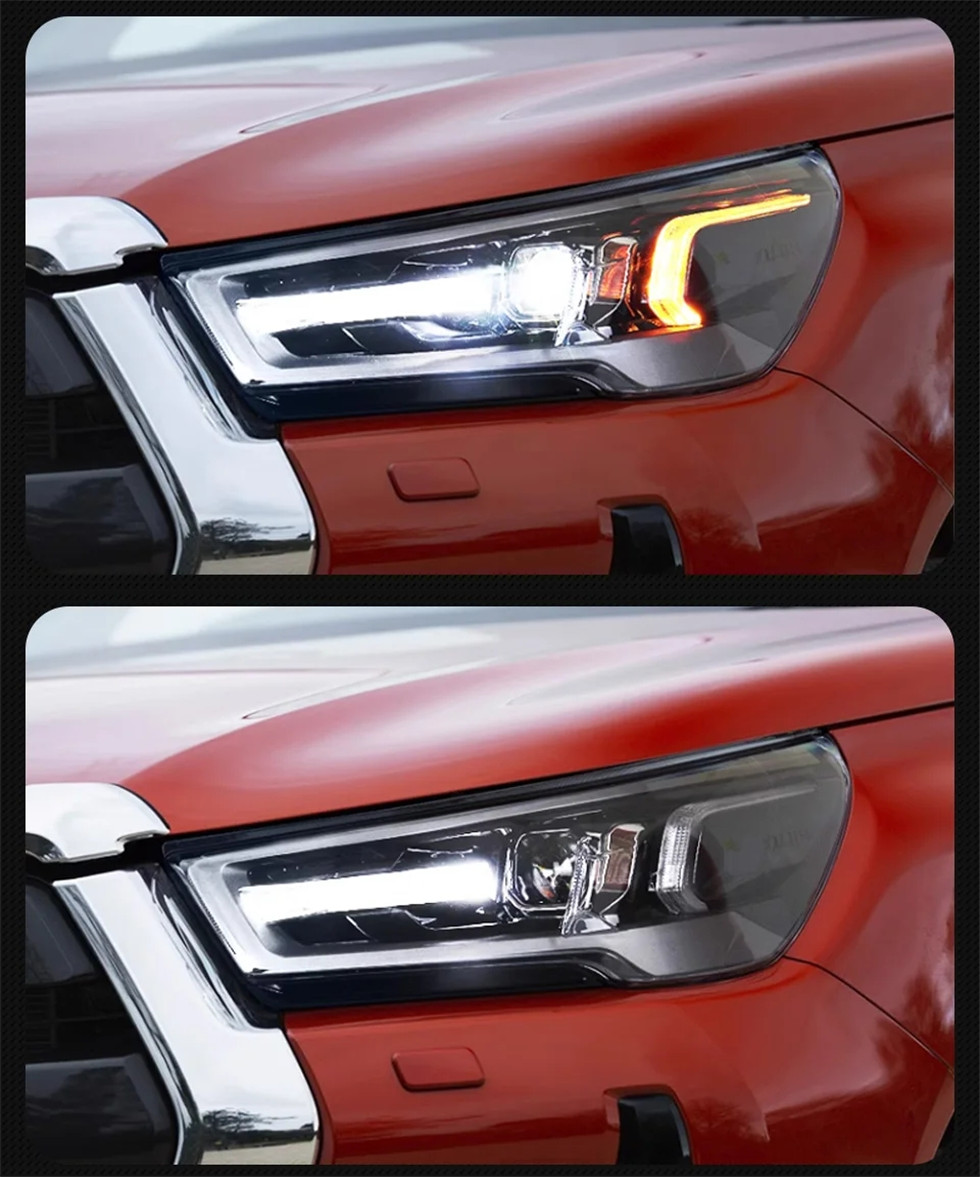 Car Styling for Toyota Hilux Headlights 2021-2023 Revo LED Headlight LED Daytime Running Lights High Low Beam Signal Lamp