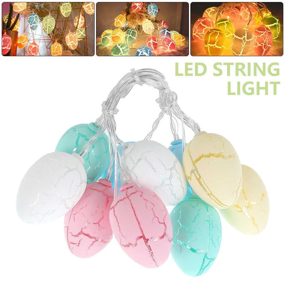 10 LED Easter Eggs Light String USB بطارية تعمل بالطيار الجنية المنزلية الشجرة ديكور مصابيح مهرجان داخلي في الهواء الطلق زخرفة y072265y