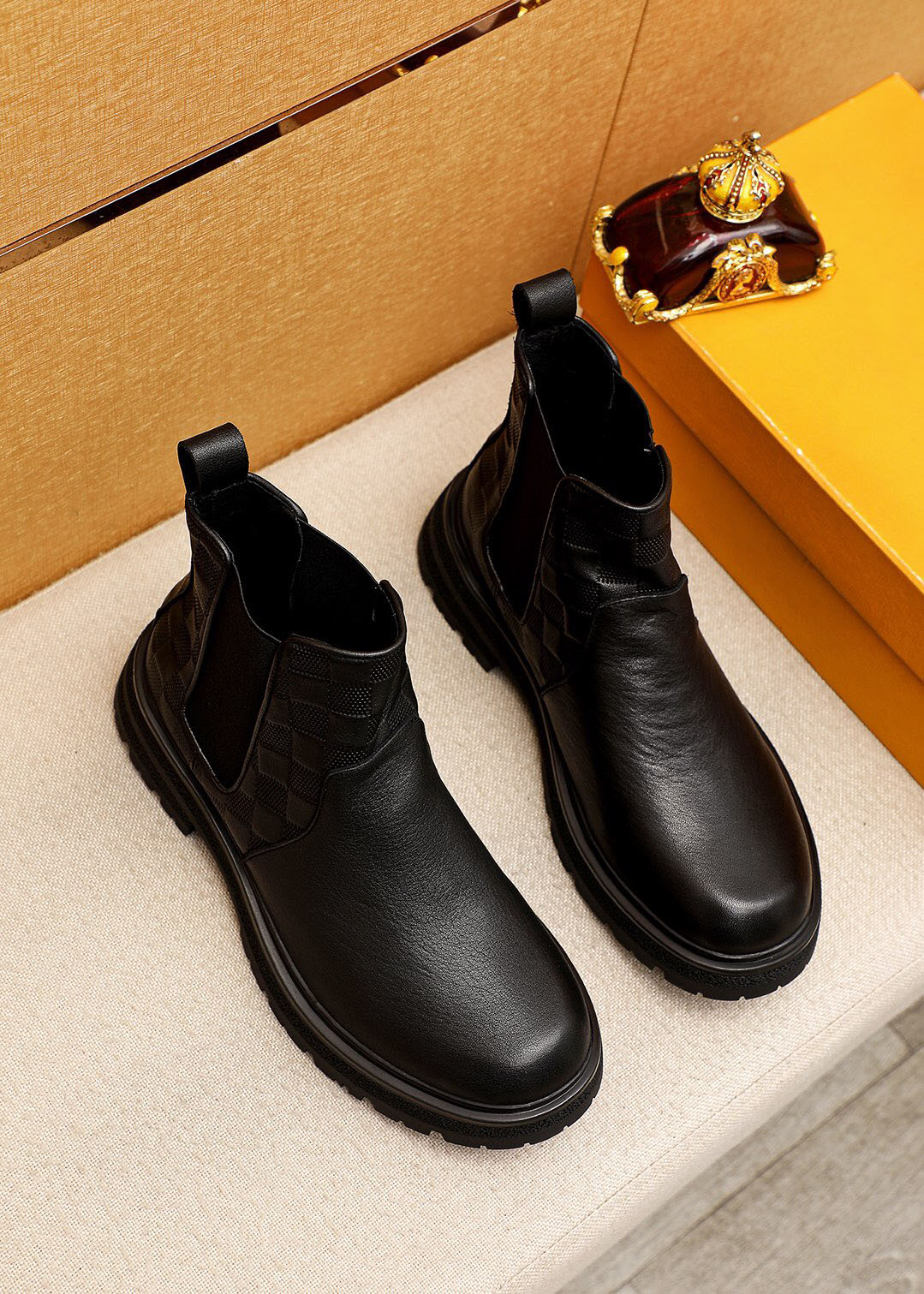 Heren enkellaarzen Designer Hoge kwaliteit lederen motorlaarzen Mannelijke merk Klassieke Winter Herfst Casual zakelijke schoenen Maat 38-45