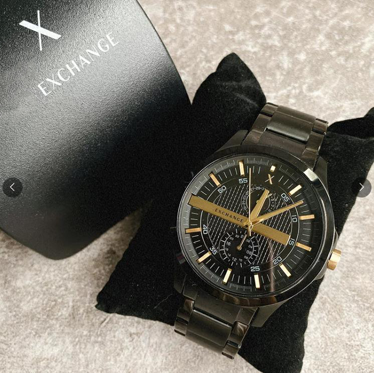 بيع أعلى مصنع الفأس ساعة جديدة AX2121 Men Black Watch Classico Mens Wristwatch