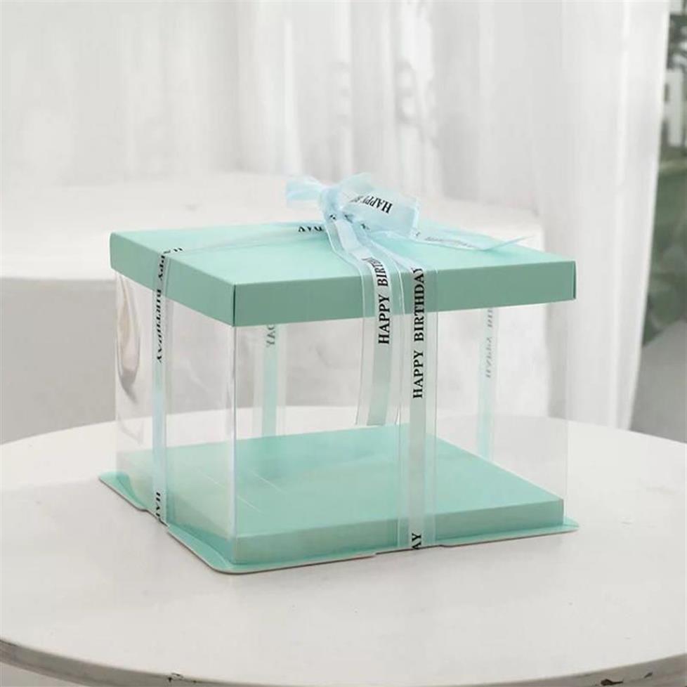 6 zoll 8 zoll 10 zoll Transparent Kuchen Box Kunststoff Kuchen Verpackung Box Organizer Boxen Und Verpackung Boxen DIY Hochzeit geschenk237K