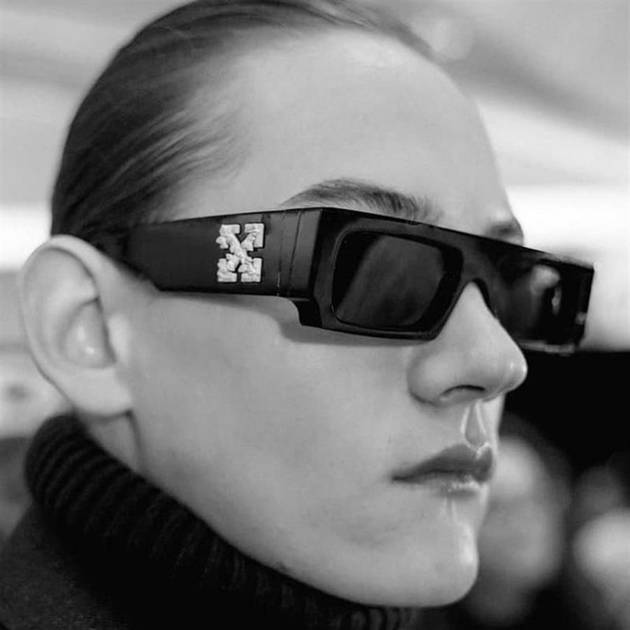 Solglasögon mode modern rektangel för kvinnor män märkesdesigner solglasögon hiphop uv400 nyanser glasögon ins231z