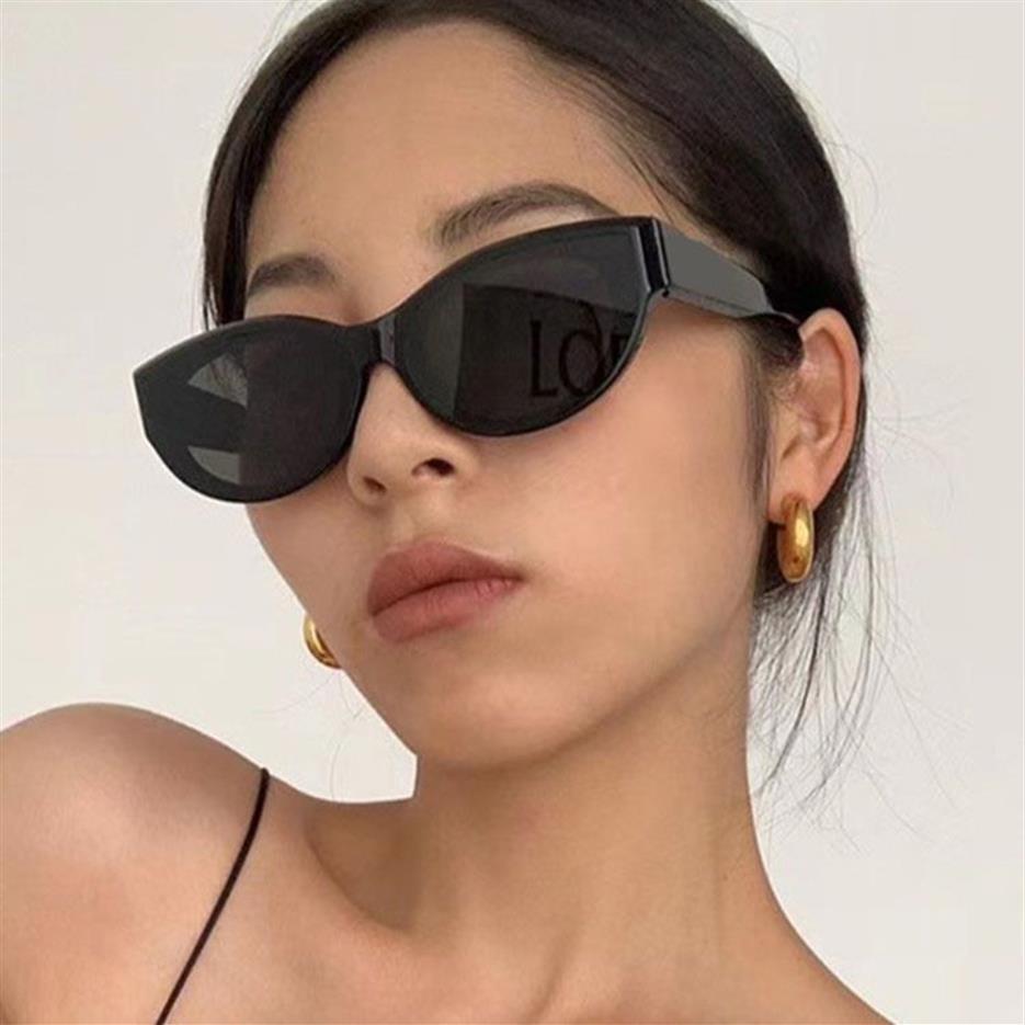 Lunettes de soleil Hip Hop ovales pour femmes, lunettes de soleil à la mode, élégantes, UV400253I