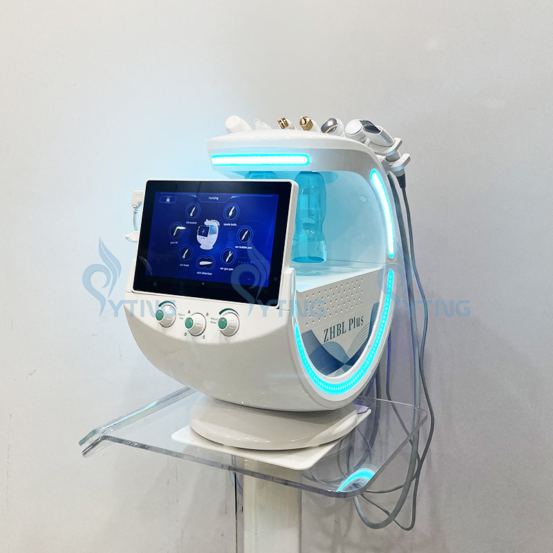 7 in1 H2O2 Hydra Dermabrasion Beauty Equipment RF Bio lift Spa Facial Machine Hydro Microdermabrasion Water Aqua Peel Cold Hammer Oxygen Spray Skin Analyzer