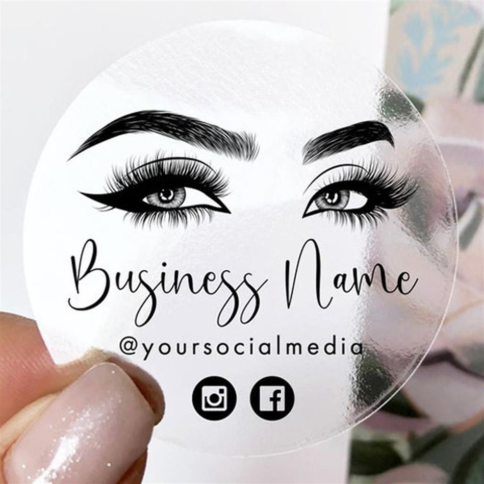 Eyelash extension label design sticker Eyelash business sticker Lashes custom sticker Business lash stick 210408275V