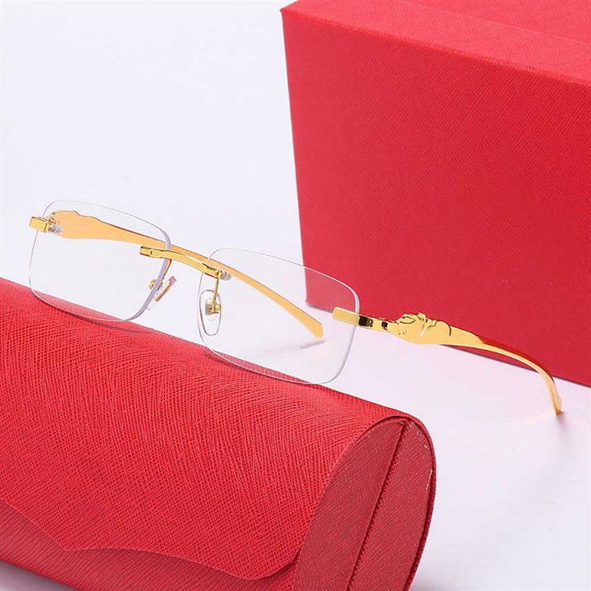 Lunettes de soleil léopard d'or pour hommes et femmes, sans cadre, rondes, rétro, arc circulaire, verres de verre, design Hip hop, Fas330w