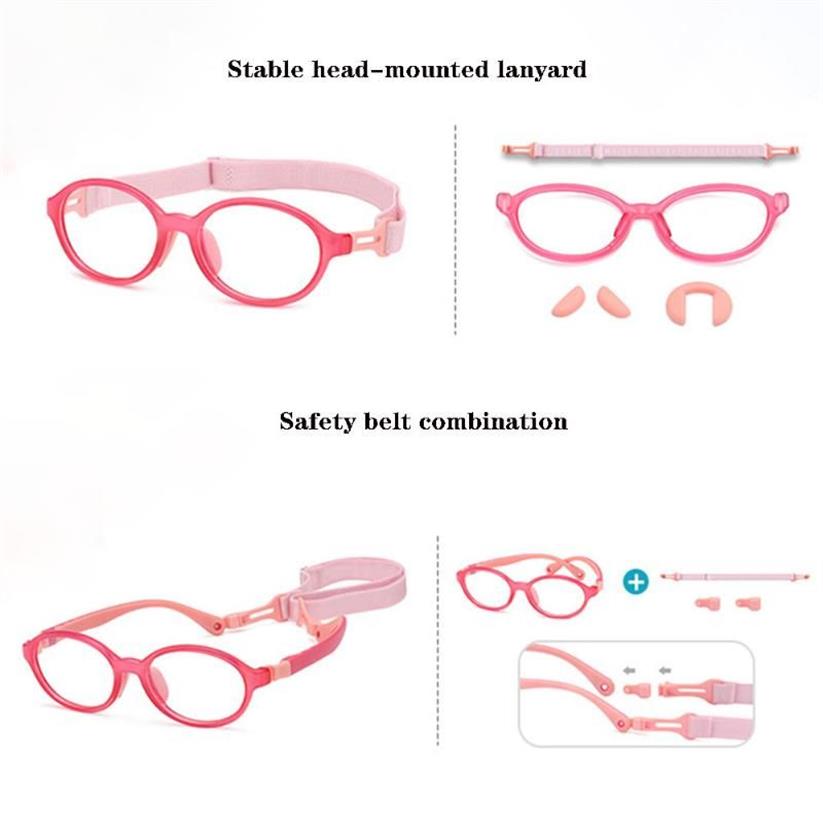 Hohe Qualität Anti Blau Licht Kinder Brille Kinder Silikon Brille Weichen Rahmen Rahmen Computer Brillen Für Junge Mädchen246v