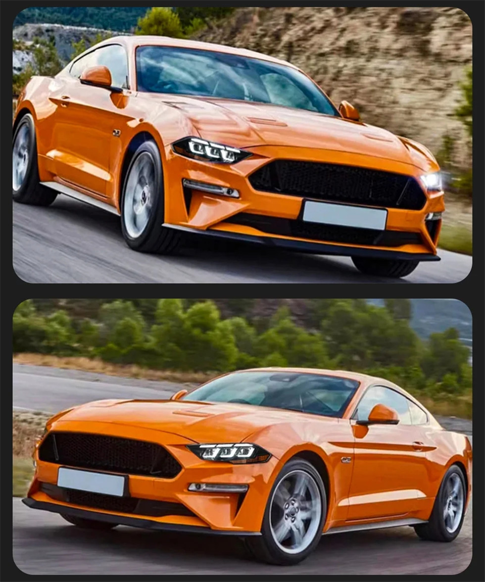 Car Styling Fari Ford Mustang Fari 20 18-20 22 Mustang LED Faro Aggiornamento DRL Hid Bi Lampada Allo Xeno