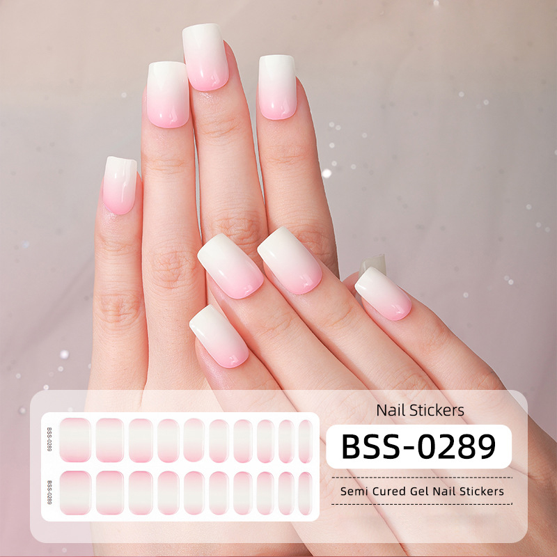 Gel Nail Stickers with uv Light and Nail Polish Strips or 20 Gel Nail Wraps Long Lasting Salon Quality