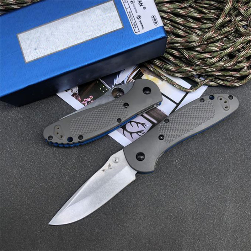 BM BM550 BM551 Coltello pieghevole a lama D2 Coltelli da caccia da campeggio Sopravvivenza Manico in fibra di vetro in nylon Rondella di rame Coltello tascabile EDC all'aperto