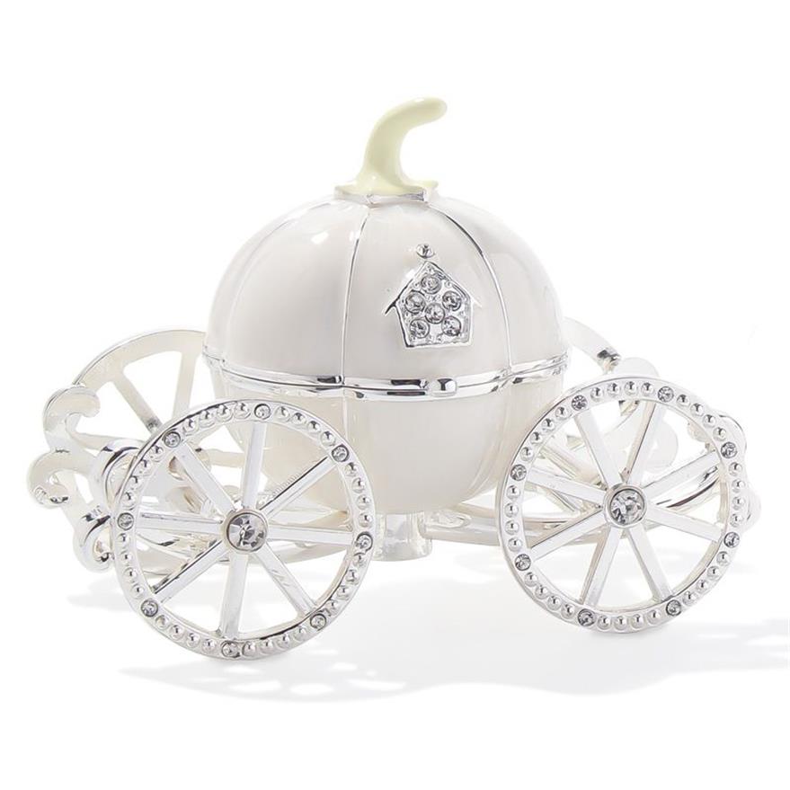 Crystal Storage Box Askepott Pumpkin Carriage Trinket Box med gångjärn Treasure Chest Organizer Keepsake Gift till sin Y11162785