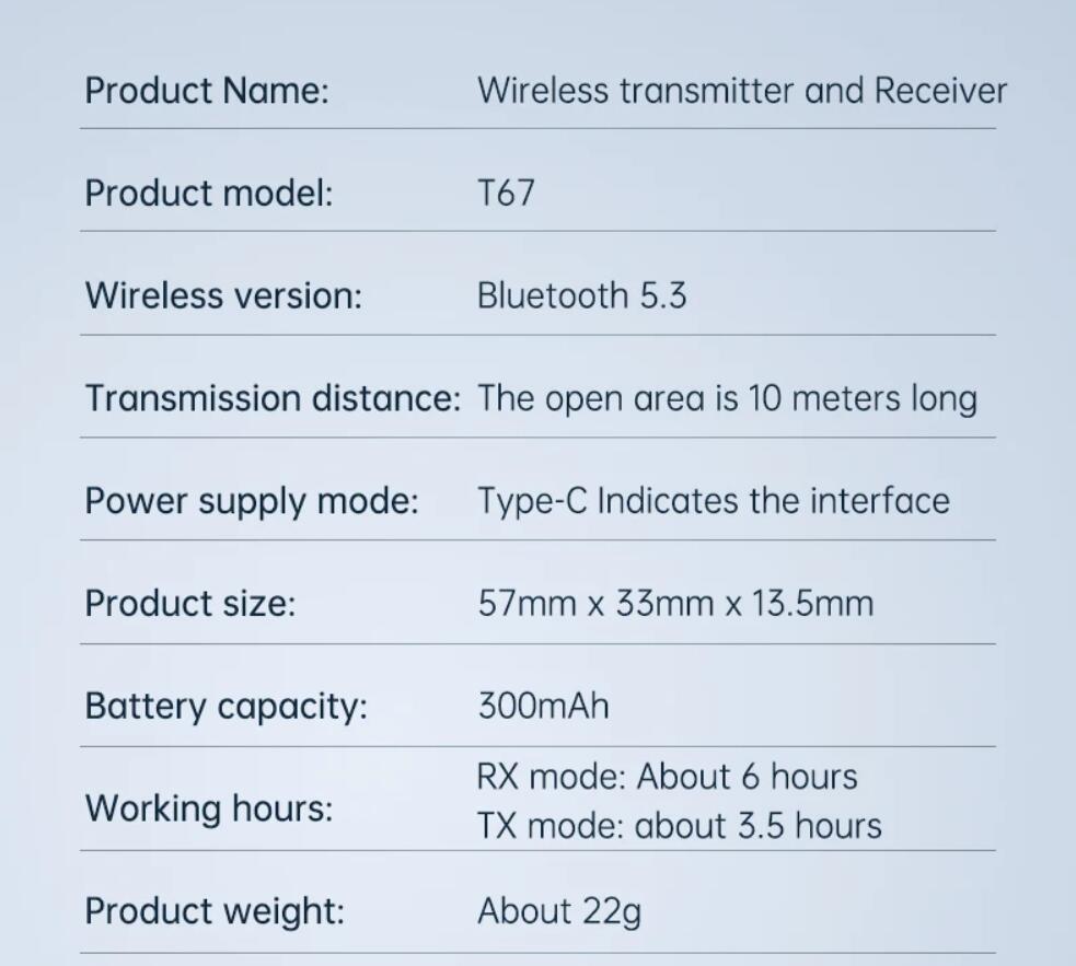 Transmetteur FM récepteur 3.5mm interface AUX communication mains libres sans fil voiture bluetooth Bluetooth 5.3 adaptateur récepteur T67