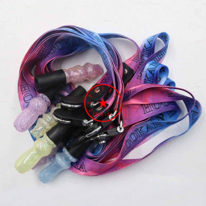 Colorful Resin Glow In The Dark Hookah Shisha Smoking Waterpipe Bubbler Pipes Necklace Pendant Filter Mouthpiece Cigarette Holder Portable Lanyard Tips