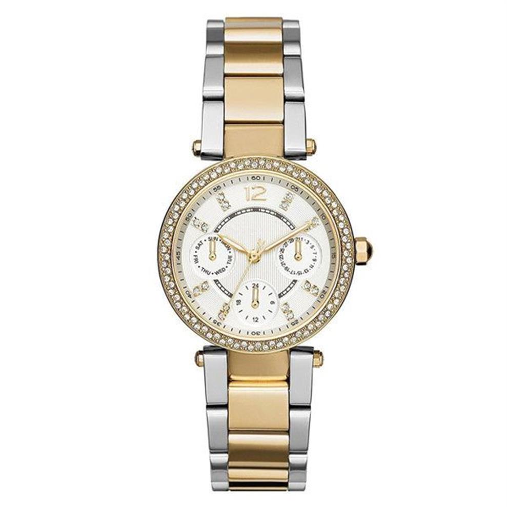 ファッション女性ウォッチモントレクォーツウォッチゴールドデザイナーMicheal Korrs Diamond M5615 5616 6055 6056 Woman Orologio di Luss Montre D2906