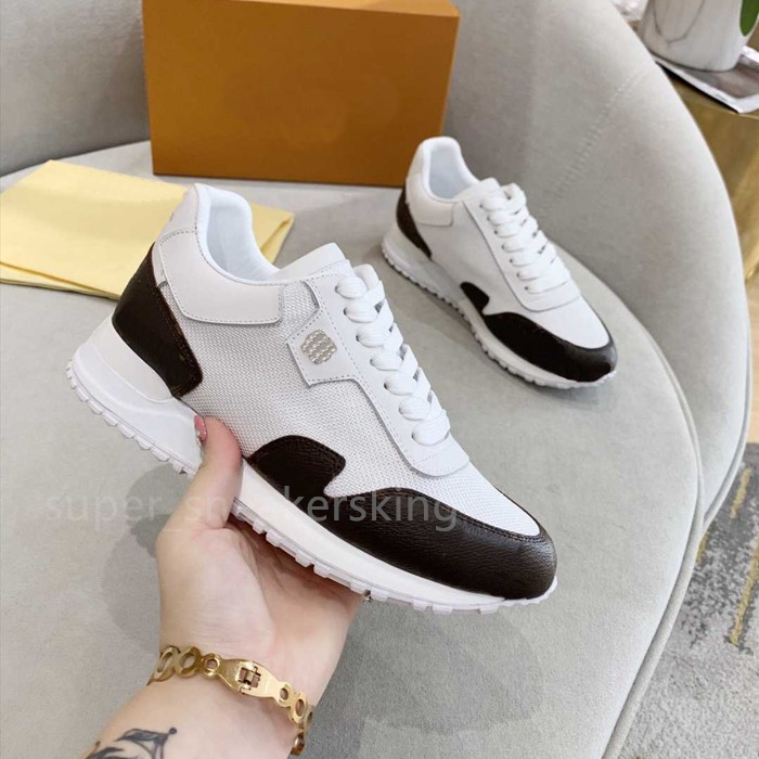 Designer Sneakers RUN AWAY Hardloopschoenen Heren Casual Schoenen Kalfsleer Schoenen Dames Sneaker Mesh Kleur Trainers Retro Splicing Mode Schoenen Maat 35-46 Met doos