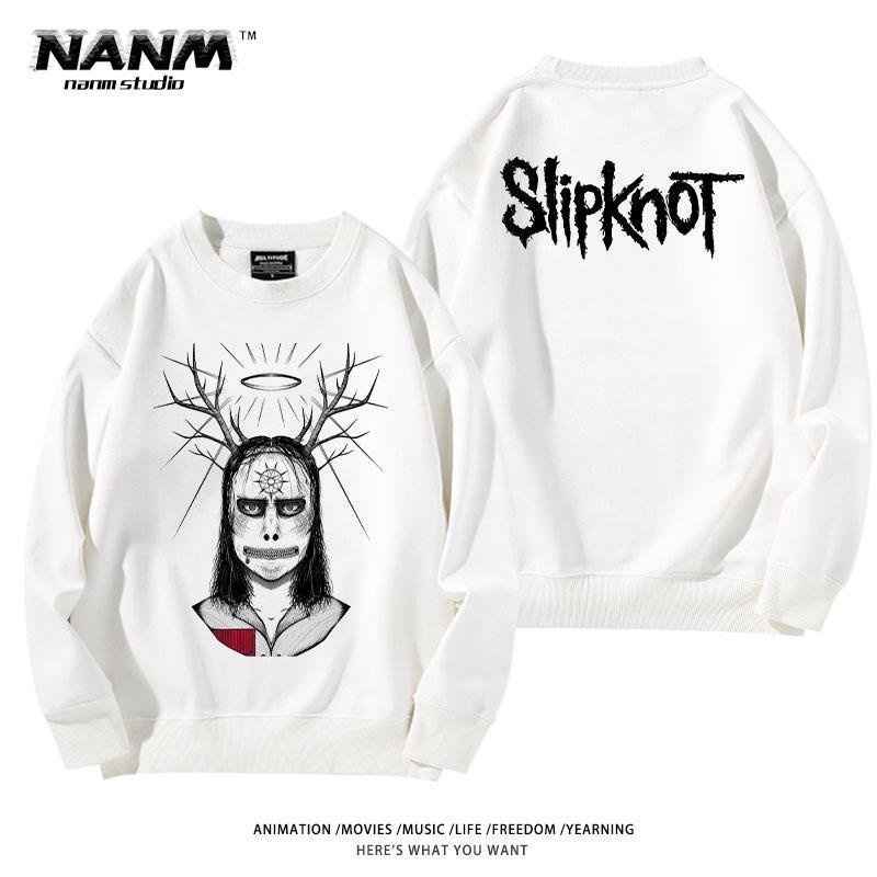 Slipknot knoopband trui met ronde hals Heavy Metal Rock Surround oversized American Street-top voor heren