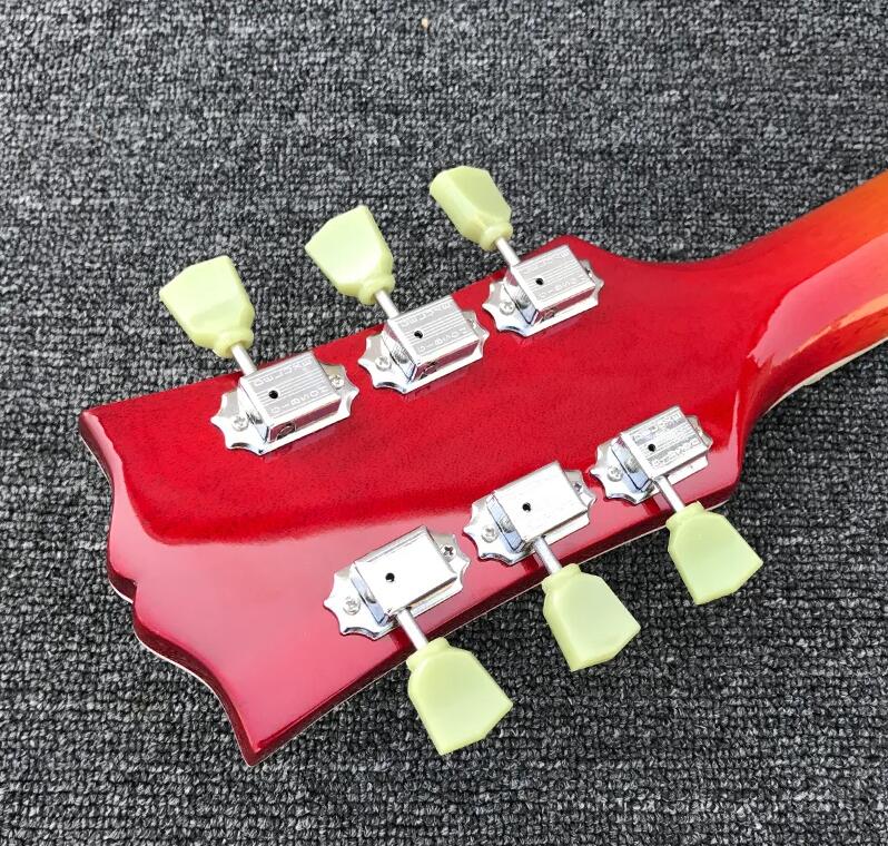 New arrival custom shop cherry red Ace frehley electric guitar,solid mahogany 3 pickups guitarra