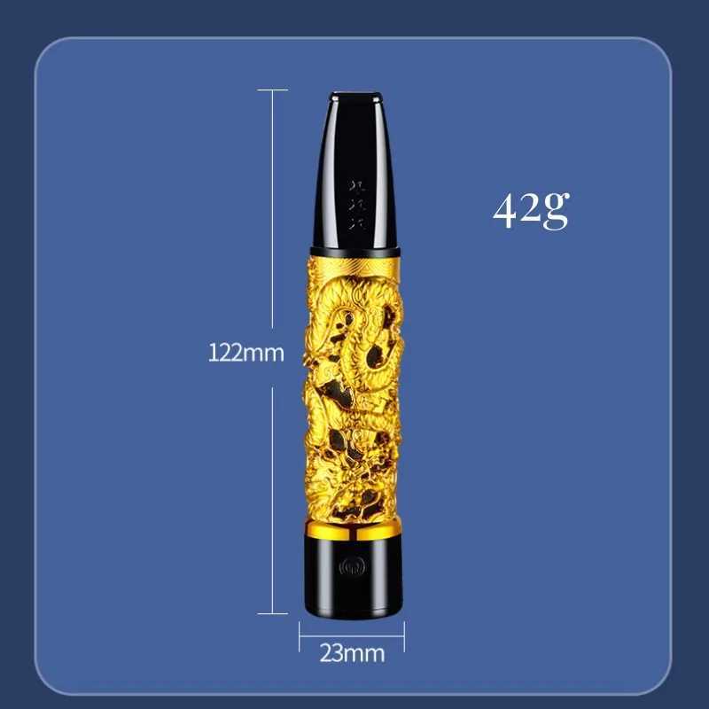 2023 Multifunctional USB Charging Cigar Lighter Windproof Tungsten Wire Coil Flameless Electric for Men's High end Gifts