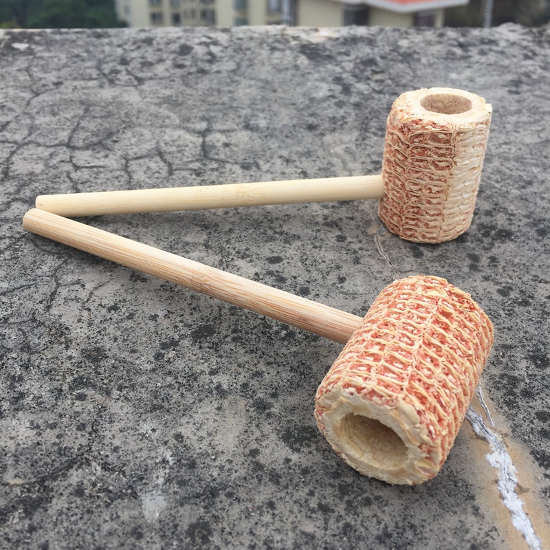 New Style Natural Corn Cob Wood Pipes Portable Tobacco Smoking Tube Innovative Design Bamboo Wooden Mouthpiece Holder Handpipes