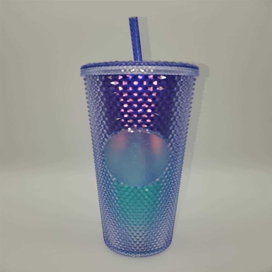 Starbucks bezaaid blauw Ombre 24oz plastic koude bekerTTXP298F