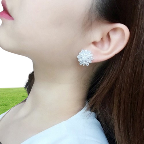 Choucong Flower Shape Drope Earring 5A Cyrron 925 Srebrny Srebrny zaręczyny Kolczyki ślubne dla kobiet biżuteria ślubna3364590