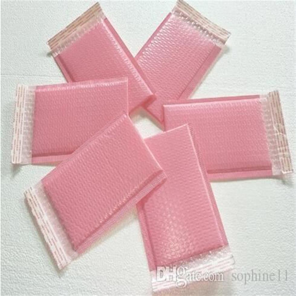 15x20 5 cm användbar rymdrosa Poly Bubble Mailer -kuvert vadderad postpåse Självförsegling rosa bubbla förpackningsväska277v