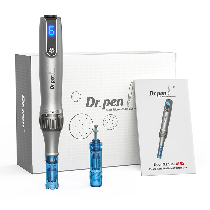 Nova atualização Dr.pen M8S Rolo de microagulhamento sem fio para cuidados com a pele Dr Pen Stamp Profissional Dermapen Meso Terapia Crescimento de cabelo Rejuvenescimento facial Derma MTS Tool