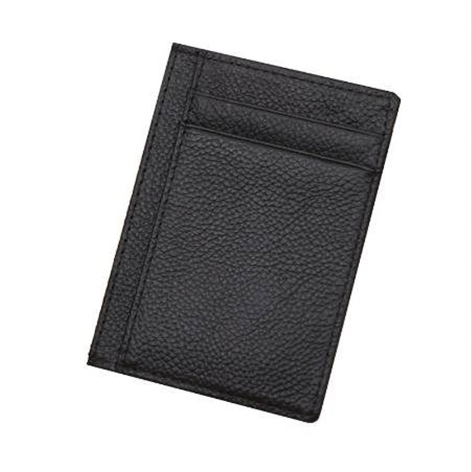 Gubintu genuino in pelle genuina slim tasca anteriore Case di carta di moda super sottile supporto la carta di moda porta portafoglio Tarjetero Hombre286y