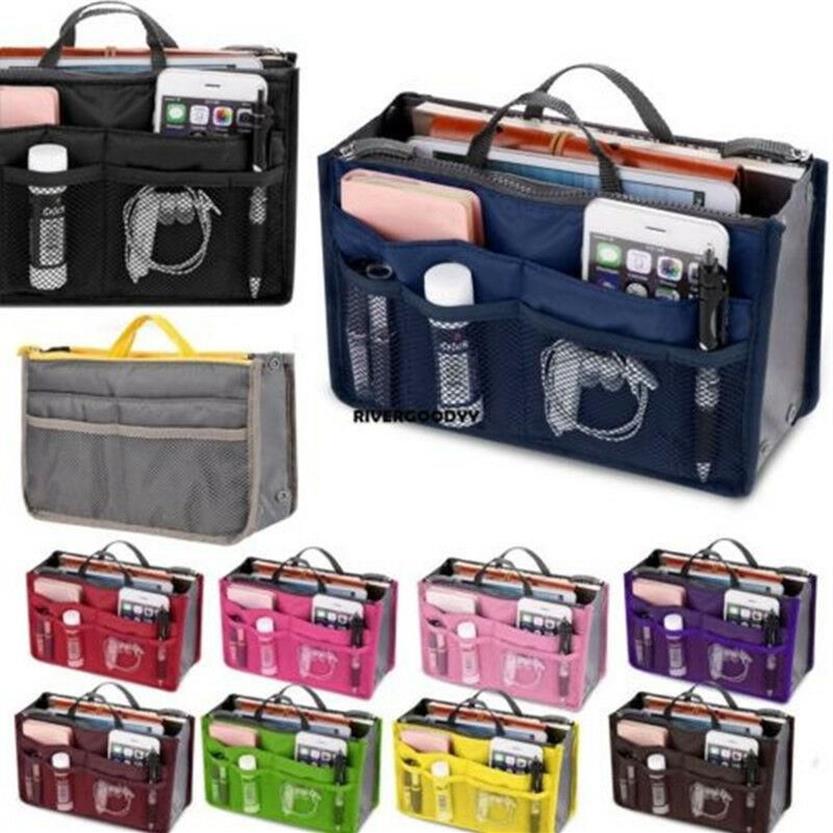 2020 nova inserção bolsa organizador forro organizador feminino sacos de armazenamento arrumado sacos de armazenamento de viagem264m