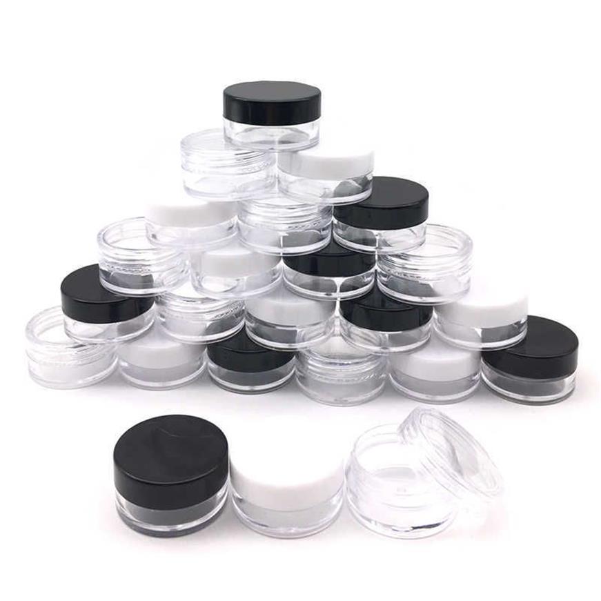 200 Stuks Lege Plastic Cosmetische Make-Up Jar Potten 2G 3G 5G Monster Flessen Oogschaduw Crème Lippenbalsem container Opbergdoos280m