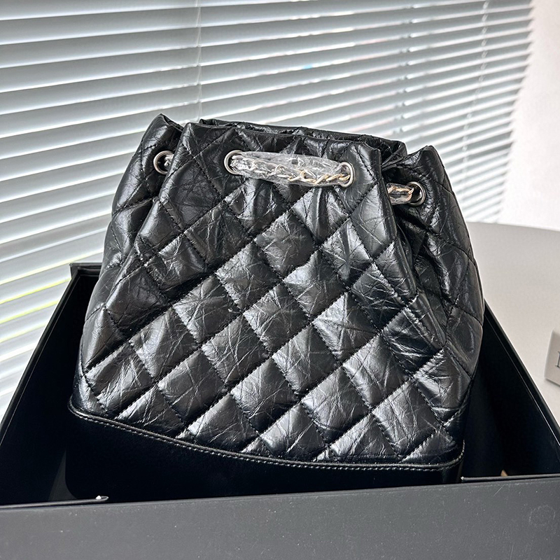 Famosa marca francesa designer feminina mochila moda grande capacidade diamante treliça corrente bolsa de ombro dupla carta de alta qualidade couro genuíno crossbody saco