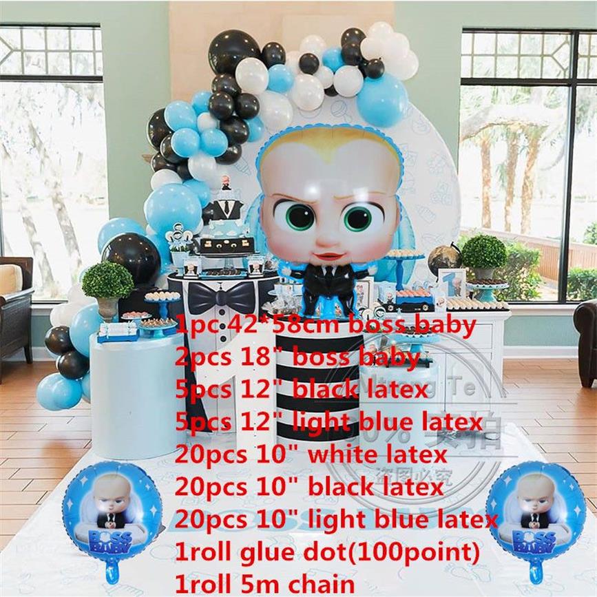 Cartoon Baby Boss Birthday Party Theme Foil Helium Balloons Kids Birthday Party Decorations Garland Arch Kit Air Globos 1027235Q