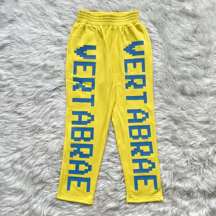 Vertabrae pantalons de survêtement lettre tridimensionnelle multicolore sport hommes femmes pantalons décontractés High Street 3D lettre Hip Hop sport pantalons décontractés Joggers