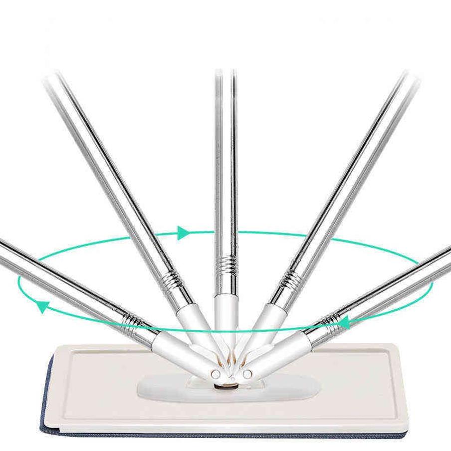 Vadrouille avec seau et ensemble de tampons essorage microfibre main-presser s nettoyage à domicile salle de bains cuisine sol Kit humide et sec 211102251J