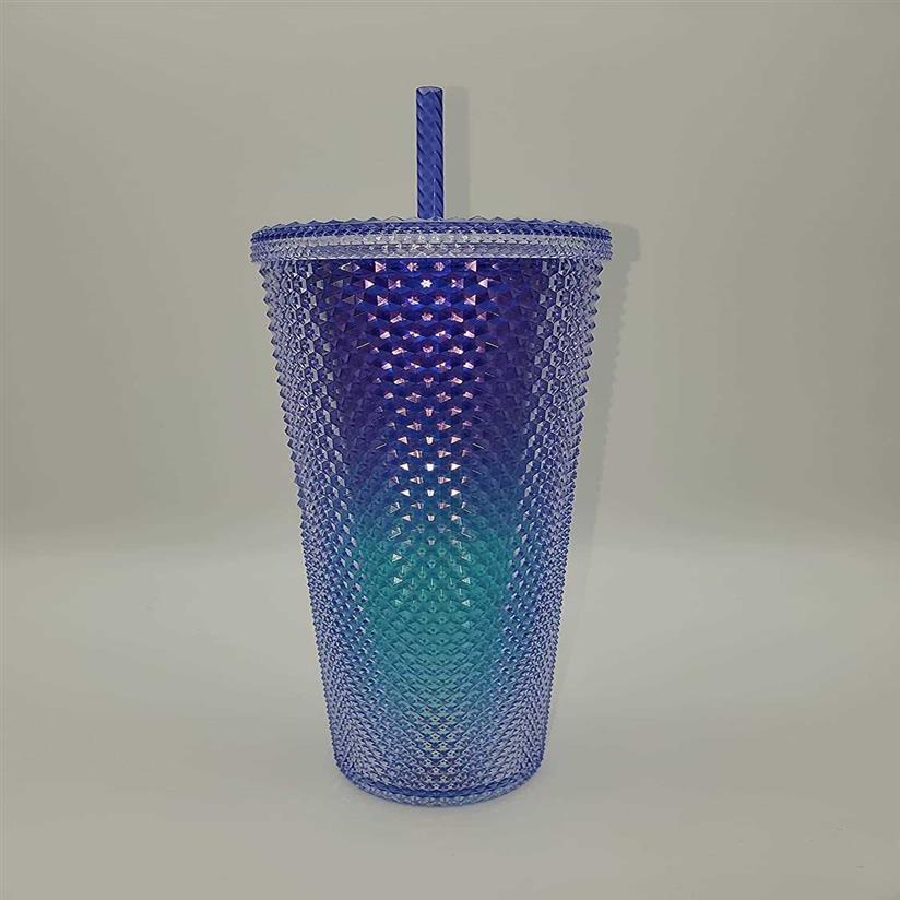 Starbucks bezaaid blauw Ombre 24oz plastic koude bekerTTXP298F