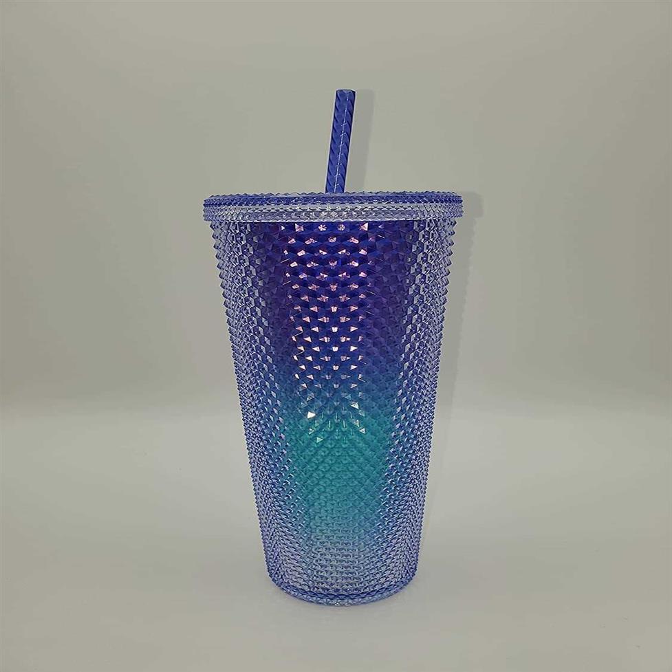 Starbucks bezaaid blauw Ombre 24oz plastic koude bekerTTXP298F