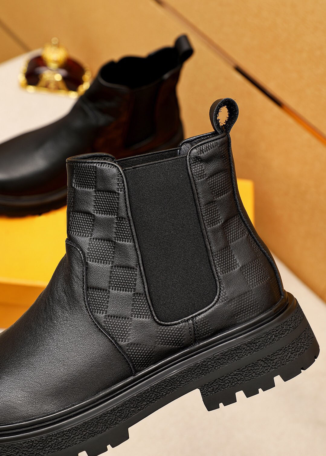 Botas de tornozelo dos homens designer de alta qualidade botas de couro genuíno da motocicleta marca masculina clássico inverno outono casual sapatos de negócios tamanho 38-45