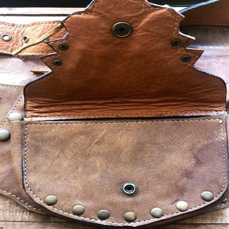 Torby w talii średniowieczne skórzane torba na pasek steampunk viking piracki cosplay renesansowy sprzęt nik moduł mąki