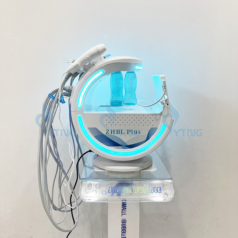 7 in1 H2O2 Hydra Dermabrasion 뷰티 장비 RF 바이오 리프트 스파 페이셜 머신 수력 미세한 박탈 물 아쿠아 껍질 냉간 망치 산소 스프레이 스킨 분석기