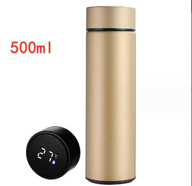 Bouteille d'eau Thermos intelligente de 500ml, affichage numérique de la température à LED, tasses thermiques en acier inoxydable 304 pour café et thé, isolation intelligente, tasses créatives pour voiture d'extérieur