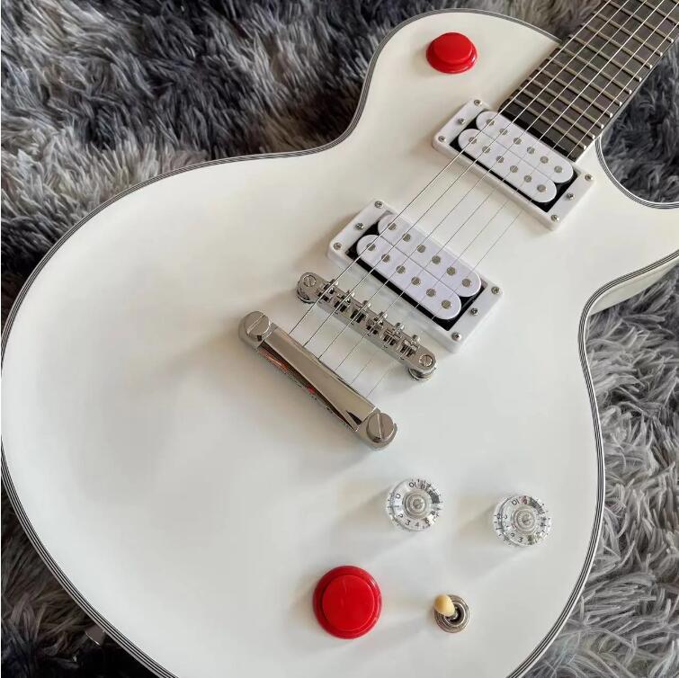 Neu eingetroffene Buckethead Custom Shop E-Gitarre, Griffbrett aus Palisander, Feststellknopf, Kill-Switch-Gitarre, 24 Bünde, einteiliger Hals