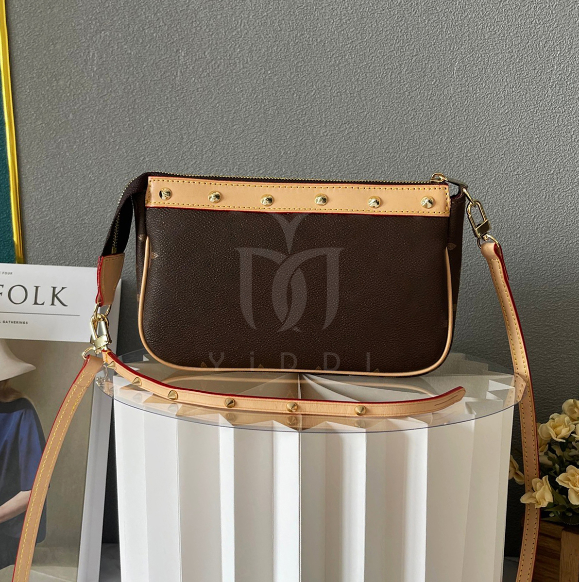 Axelhandväska kvinna lyxdesigner mini crossbody väska färgglad designare väska mahjong väska telefonväska plånbok kvinnor messenger väskor med rem