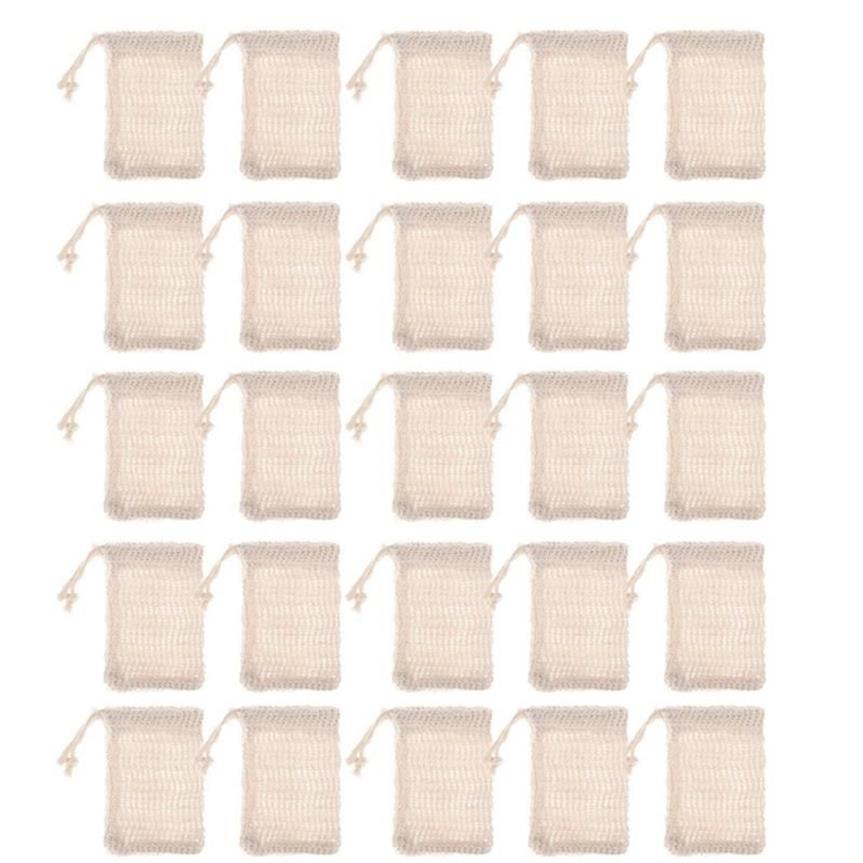 Sac économiseur de savon, 25 pièces, pochette à savon, sac de rangement, porte-cordon, fournitures de bain, fournitures de toilette, 286q