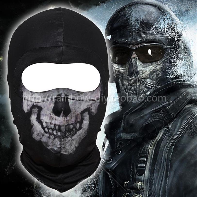 Nova máscara preta fantasma simon riley caveira balaclava capuz de esqui ciclismo skate aquecedor rosto completo259d