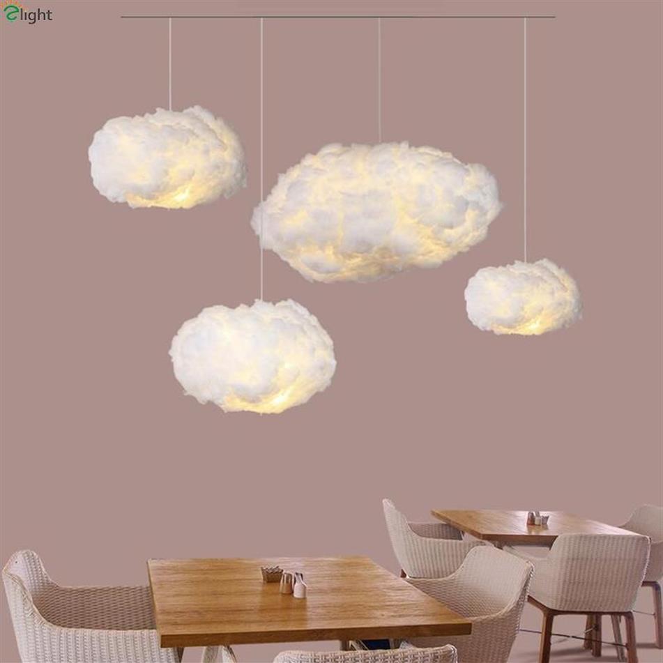 Hanglampen Moderne Drijvende Wolk Led Verlichting Woonkamer Lamp Bar Winkel Decor Hangende Verlichtingsarmaturen Kid Drop LightsPendant259r