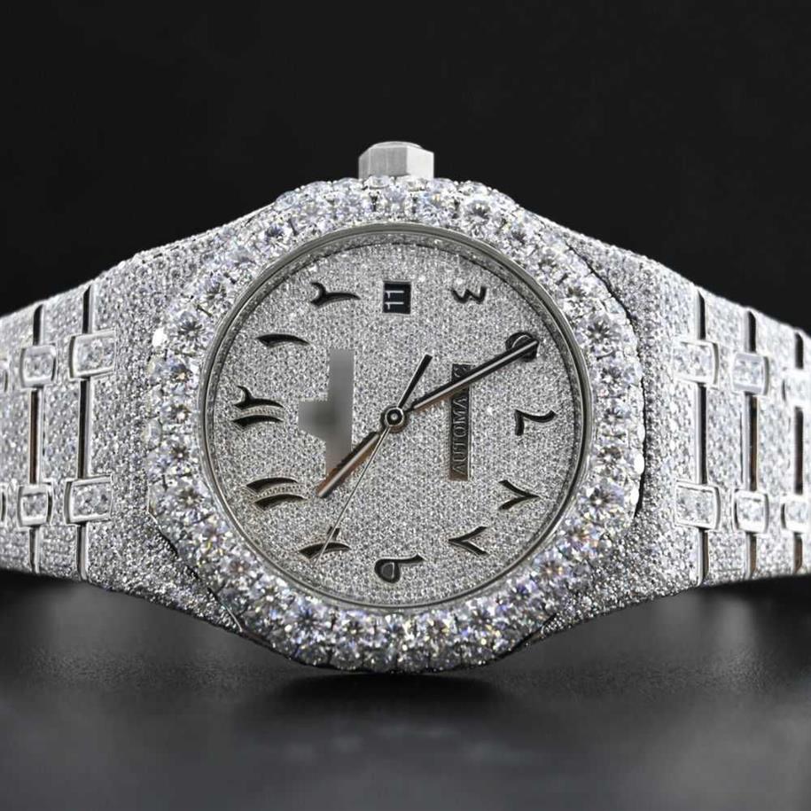 Wristwatches hip hop diamond watch round cut all size customize VVS1 handmade diamond watch for mens diamond watch294s