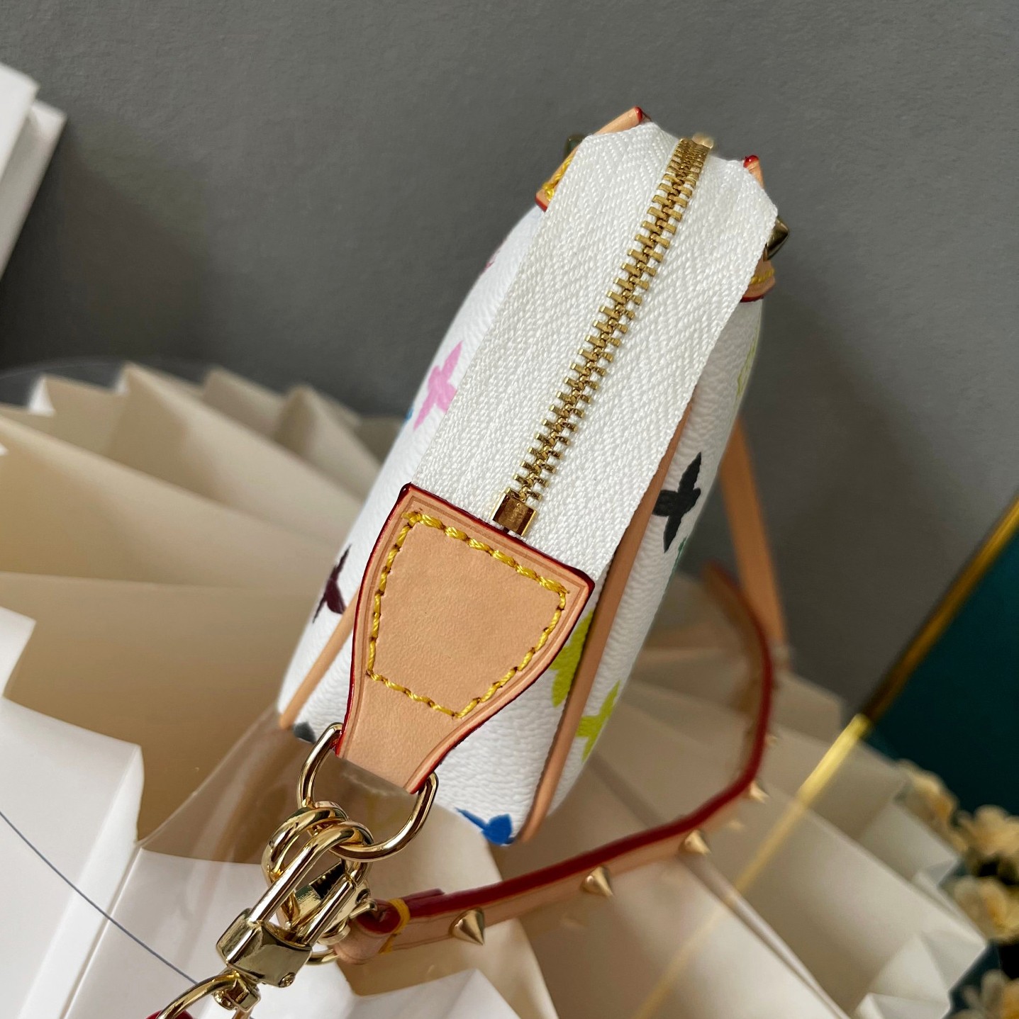 Axelhandväska kvinna lyxdesigner mini crossbody väska färgglad designare väska mahjong väska telefonväska plånbok kvinnor messenger väskor med rem