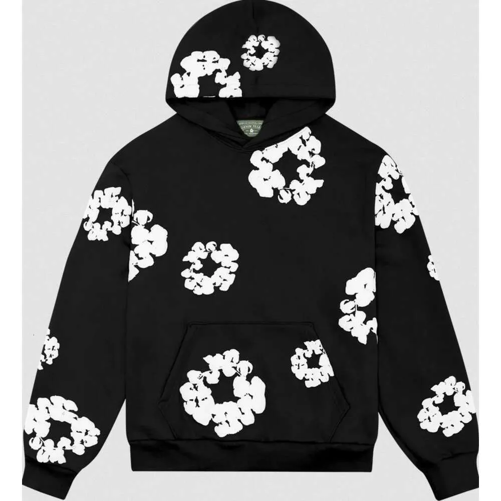 Black Men`s  the Cotton Wreath Sweatshirt Unisex Oversized Hoodies Design Hoody Fashion Hip Hop Hooded Sweatshirt